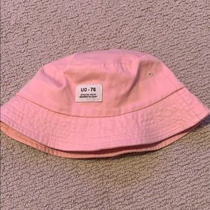 light pink urban outfitters bucket hat